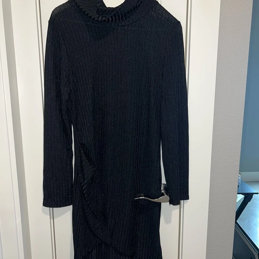 Mesh Turtleneck Bodycon Dress - Picture 2 of 5